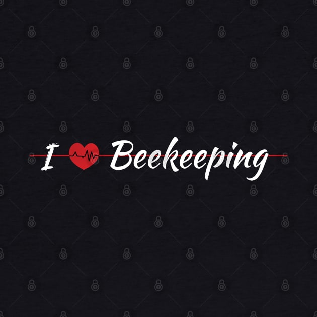 I Love Beekeeping Red Heart by SAM DLS